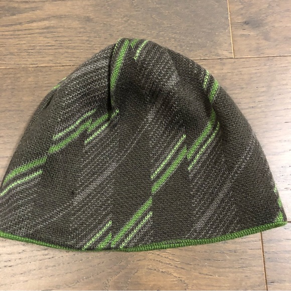 Columbia Reversible Youth Ski Hat. L/XL Green/Grey - Picture 2 of 7
